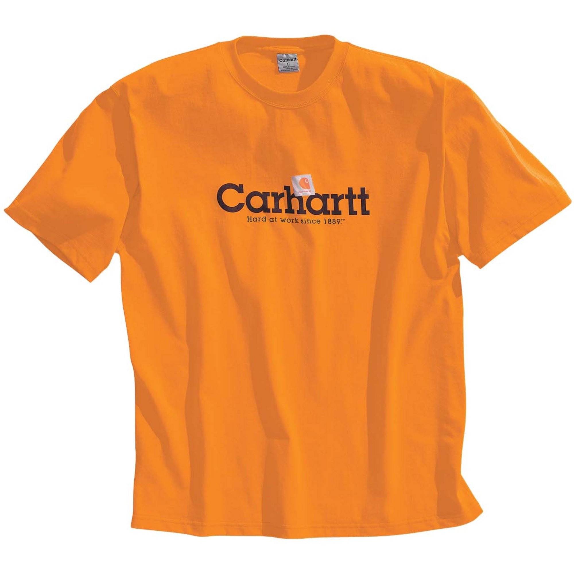 Carhartt Logo T-Shirt — Orange, M